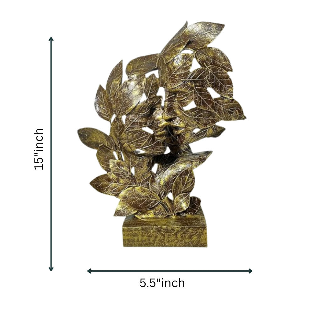 MAARK STATUE LEAF FACE COUPLE STATUE EH