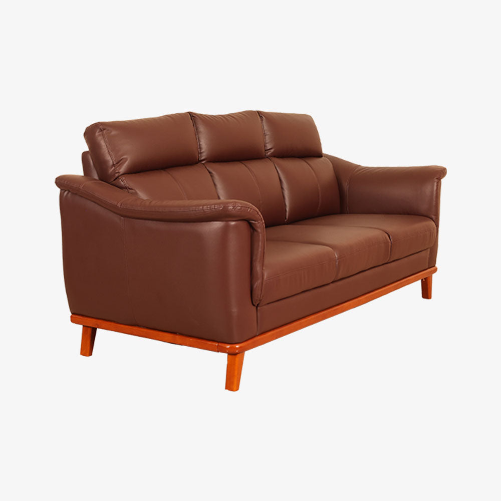 MAARK LEATHERETTE SOFA SET (3+1+1) CERMAI CHARCOAL COLOUR HT