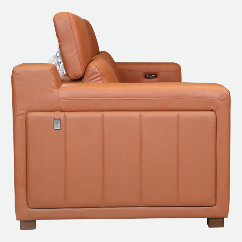 MAARK MOTORIZED RECLINER LEATHER SOFA SET (3R+2R+1R) 8356 TAN COLOUR HT