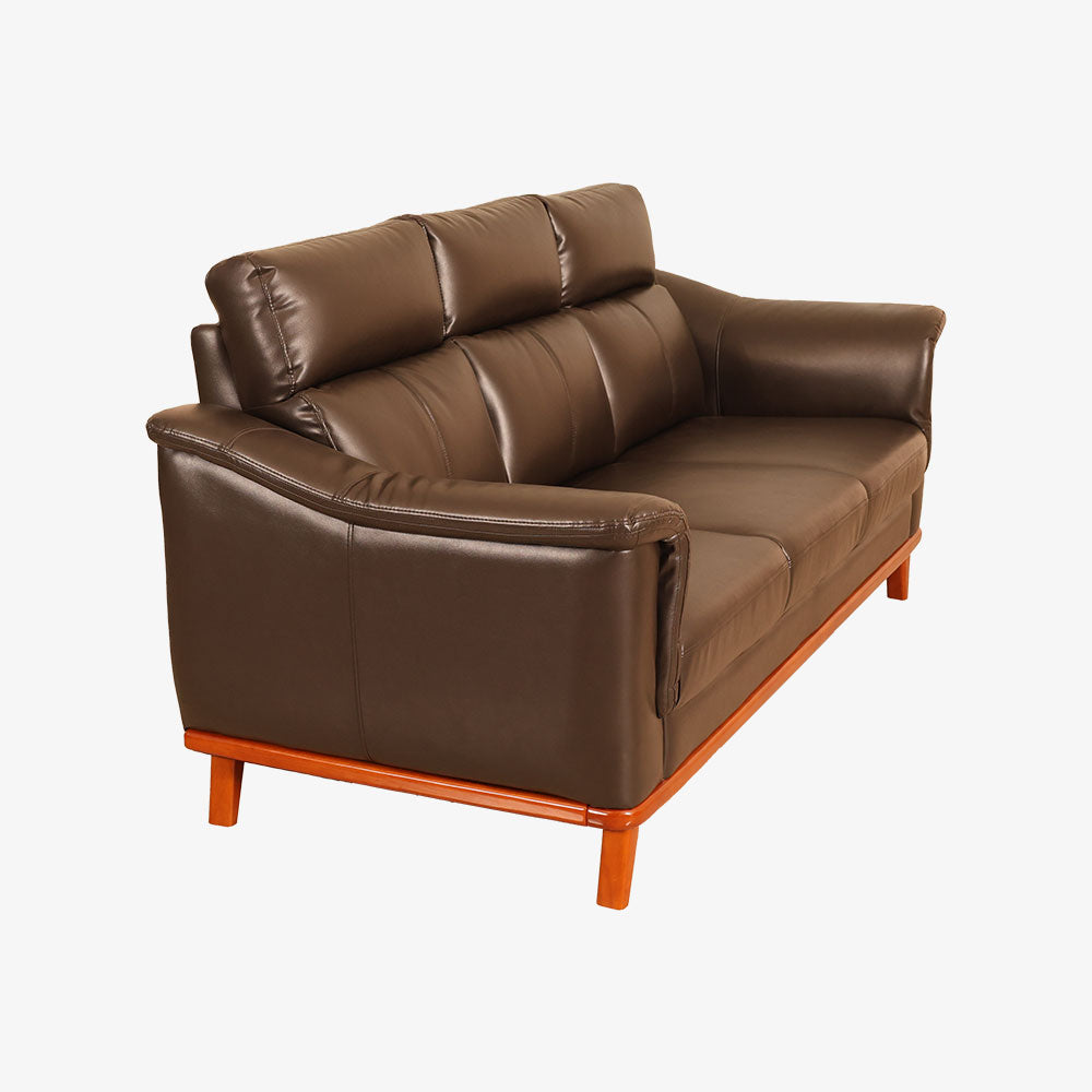 MAARK LEATHERETTE SOFA SET (3+1+1) CERMAI MAROON COLOUR HT