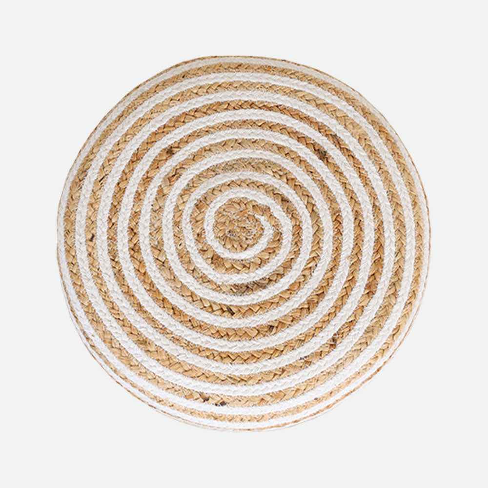 MAARK STOOL BRAIDED JUTE TWIN NATURAL & GOLDEN AO