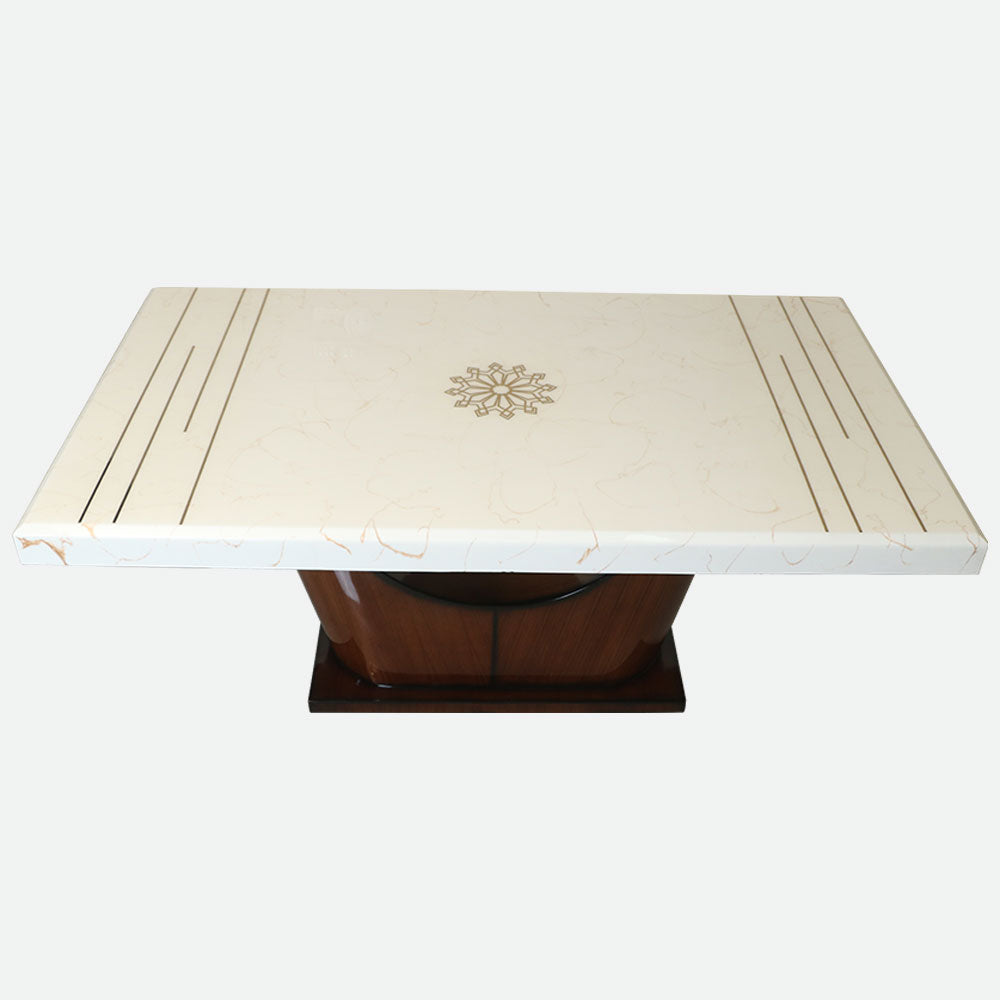 MAARK MARBLE TOP 6 SEATER DINING SET 6042 TD