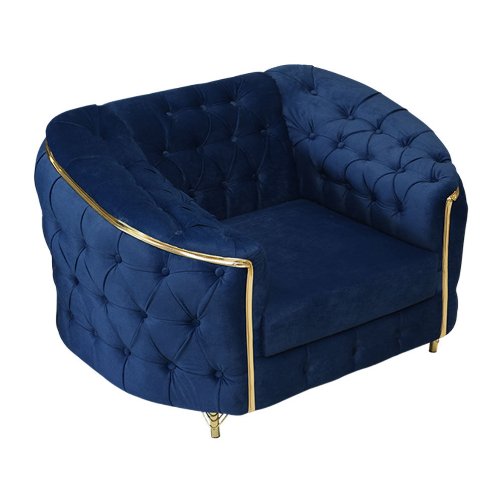 MAARK FABRIC SOFA SET (3+1+1) LUX BLUE COLOUR
