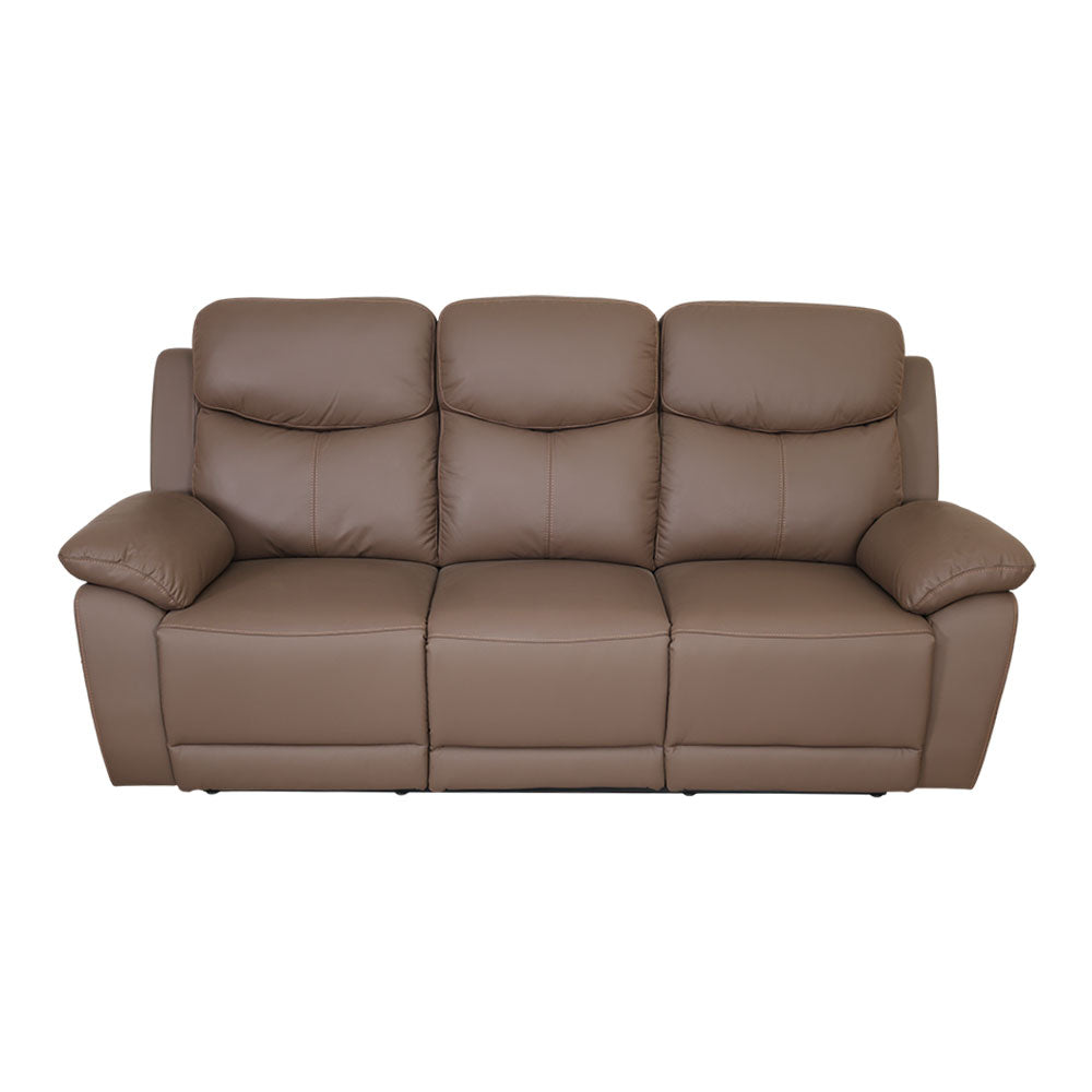 MAARK MOTORIZED RECLINER LEATHER SOFA SET (3R+2R+1R) 1406-CAMEL HT