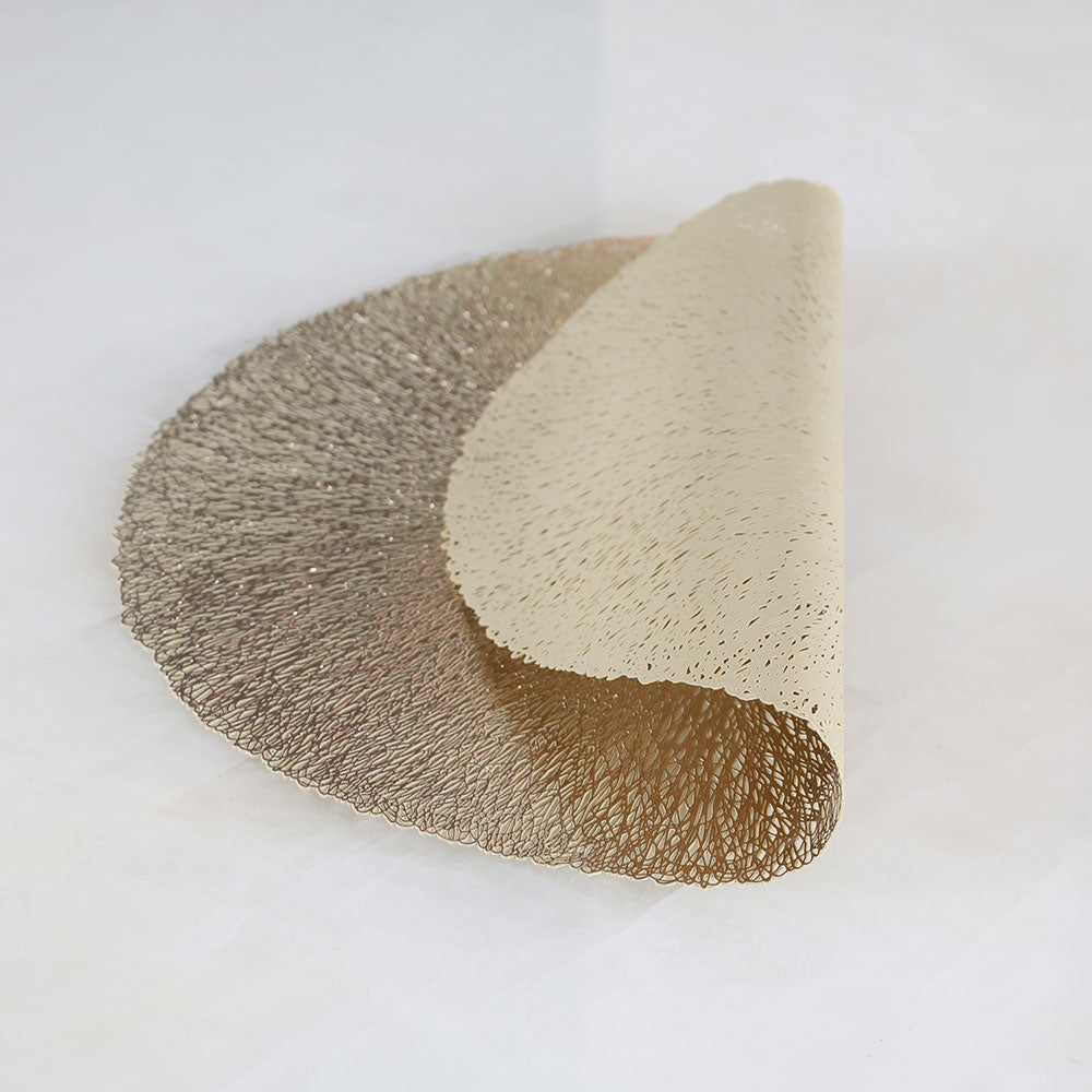 MAARK LEATHER PLACE MAT ROUND CC