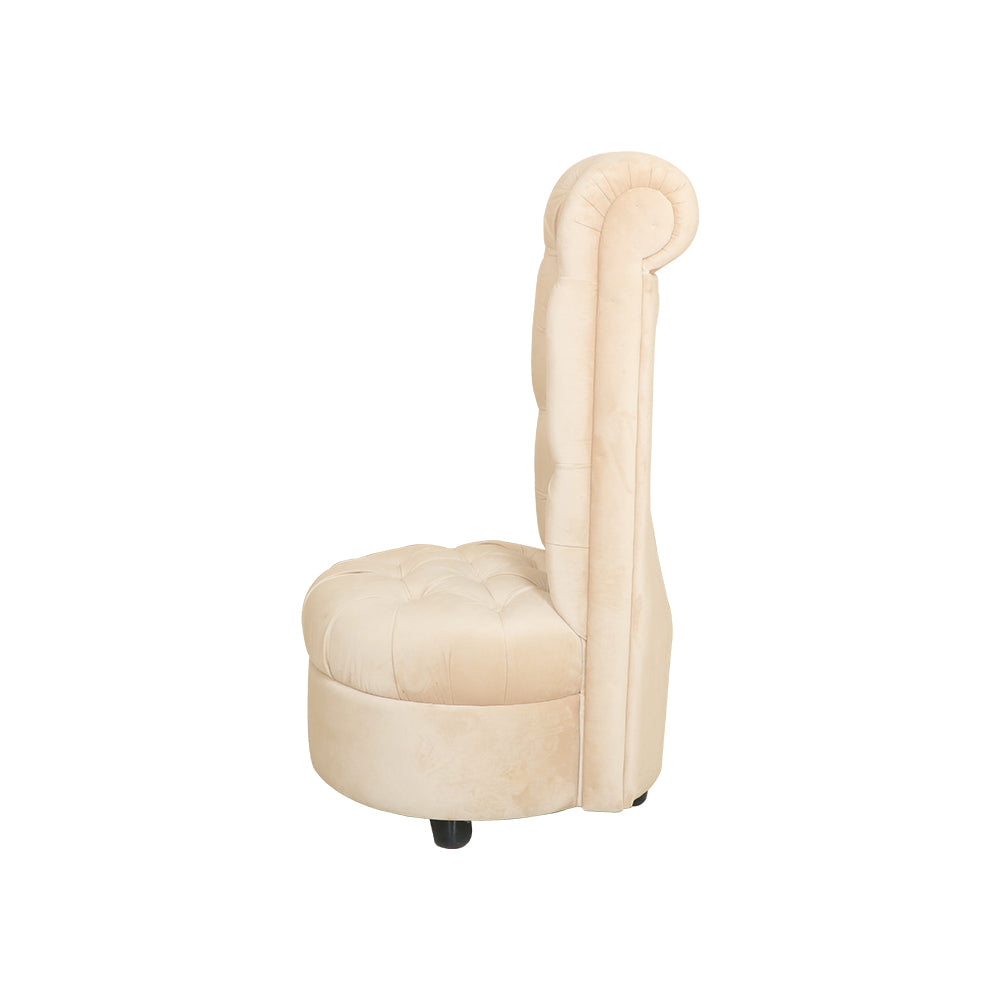 MAARK FABRIC SINGLE SOFA WITH PUFFY DREAM HALF WHITE COLOUR