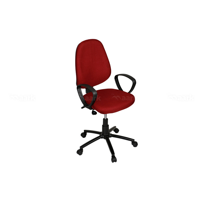 MAARK MEDIUM BACK OFFICE CHAIR WITH ABS MAROON COLOUR GF
