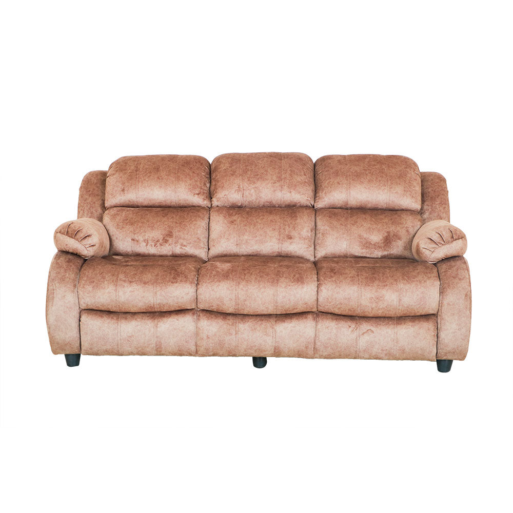 MAARK MANUAL RECLINER FABRIC SOFA SET (3+1R+1R) F211 BROWN COLOUR