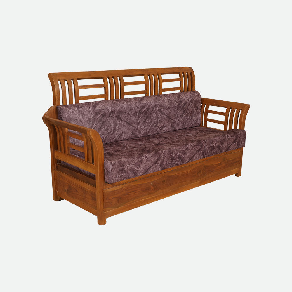 MAARK WOODEN SOFA SET (3+1+1) ORKID SADA