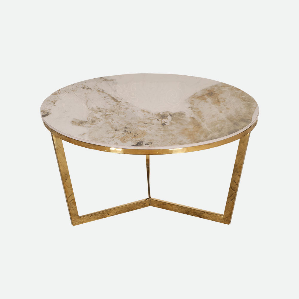 MAARK MARBLE TOP COFFEE TABLE SET CJ-05 HT