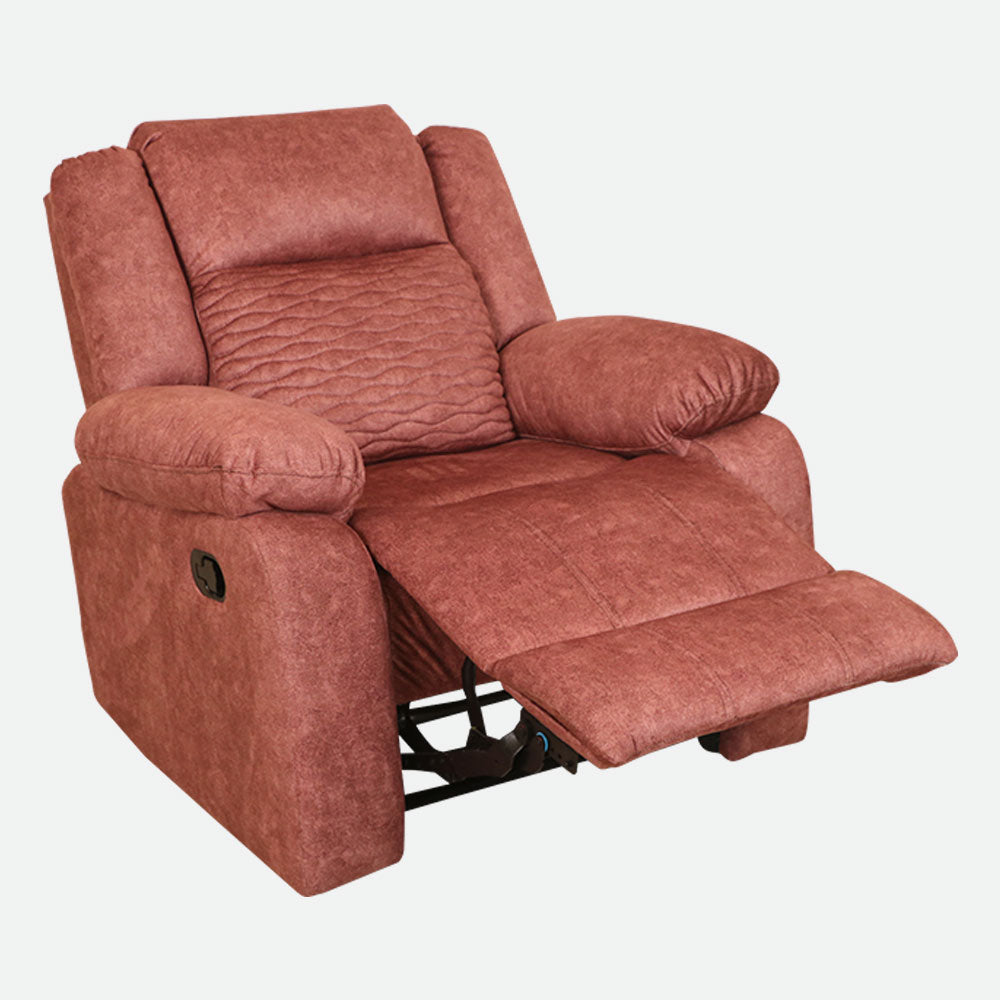 MAARK MANUAL RECLINER FABRIC SOFA SINGLE SEATER WAVE