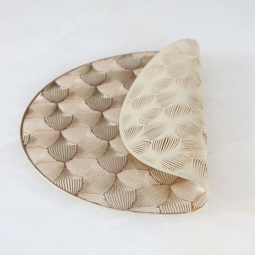 MAARK LEATHER PLACE MAT ROUND CC