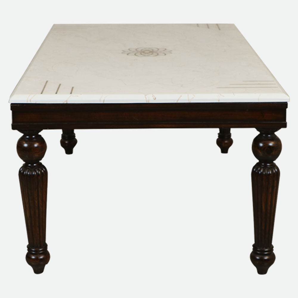 MAARK MARBLE TOP 6 SEATER DINING SET 6038 TD