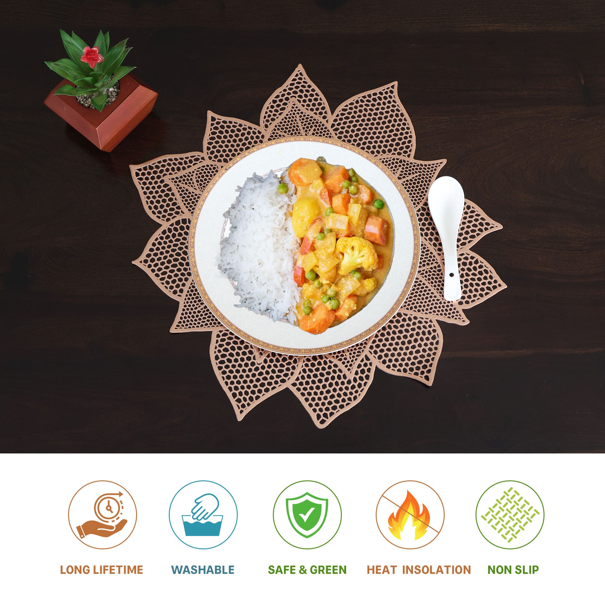 MAARK LEATHER PLACE MAT ROUND @18% CC