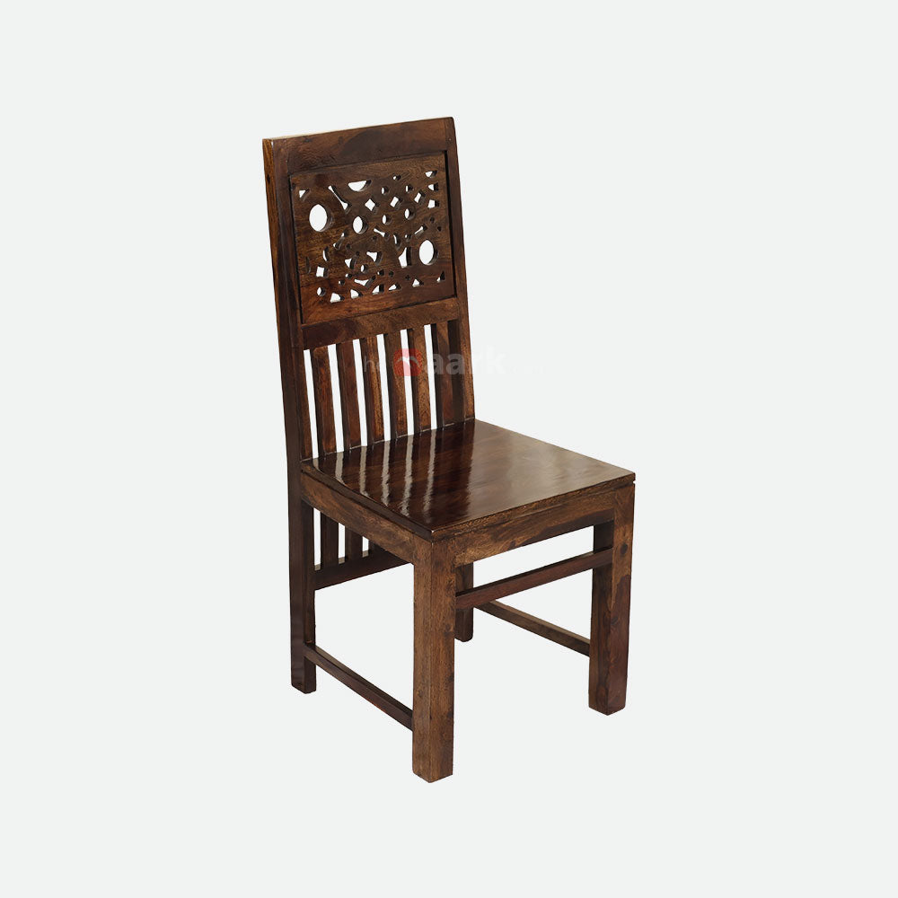 MAARK SHEESHAM WOOD 6 SEATER DINING SET (5.25*3) 1152 STONE FINISH SV