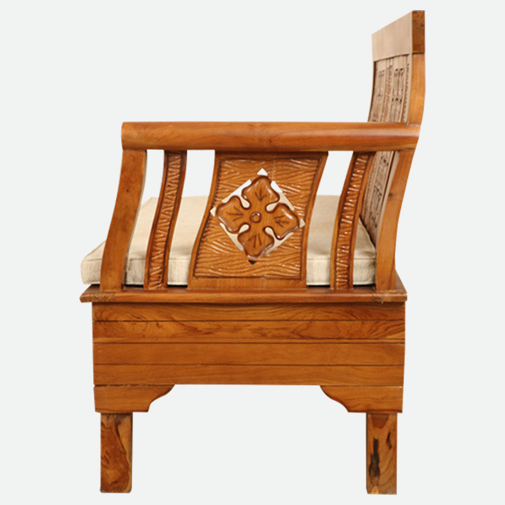 MAARK WOODEN CORNER SOFA 5 SEATER SEMANGI WITH COFFEE TABLE HT