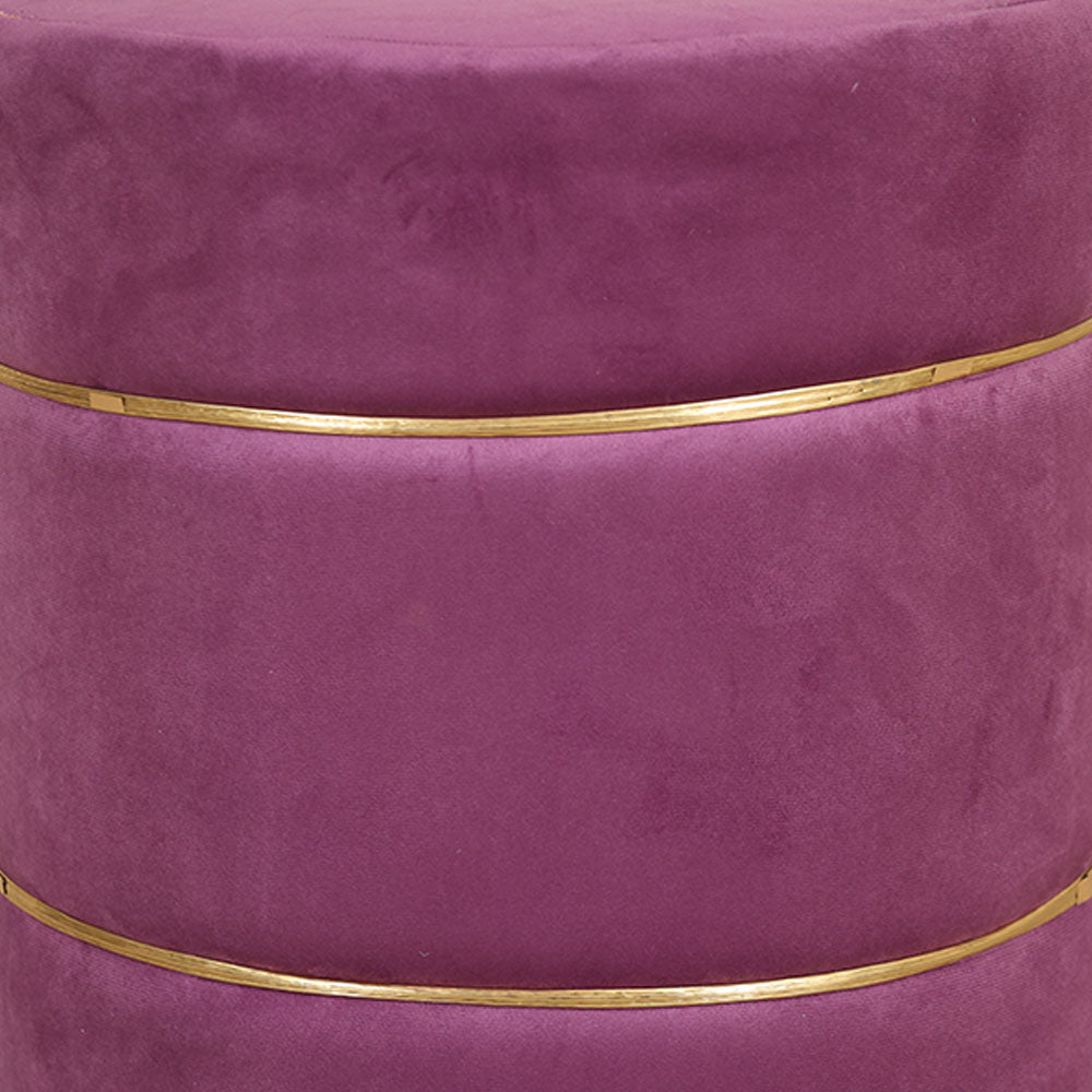 MAARK VELVET STRIPE POUF AQUA 16*16*18" AO