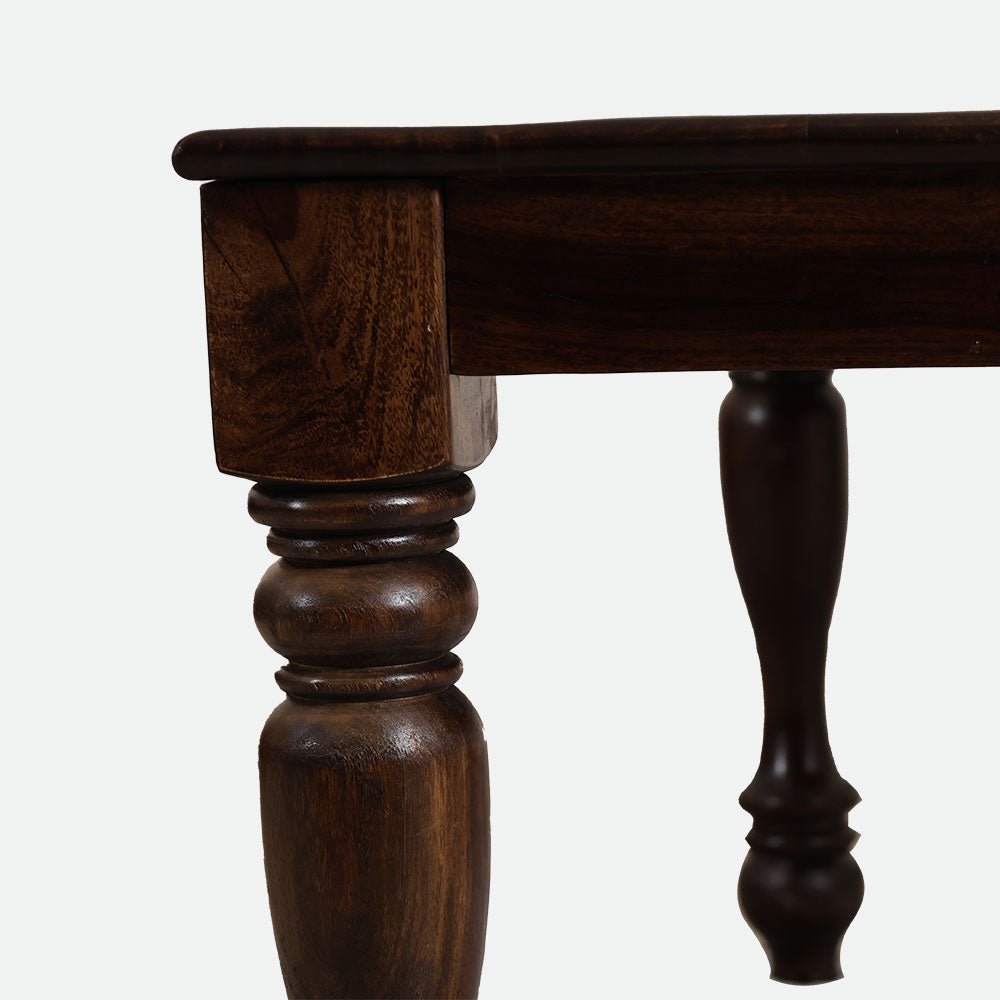 MAARK SHEESHAM WOOD 6 SEATER DINING SET (5.25*3) 1158 STONE FINISH SV