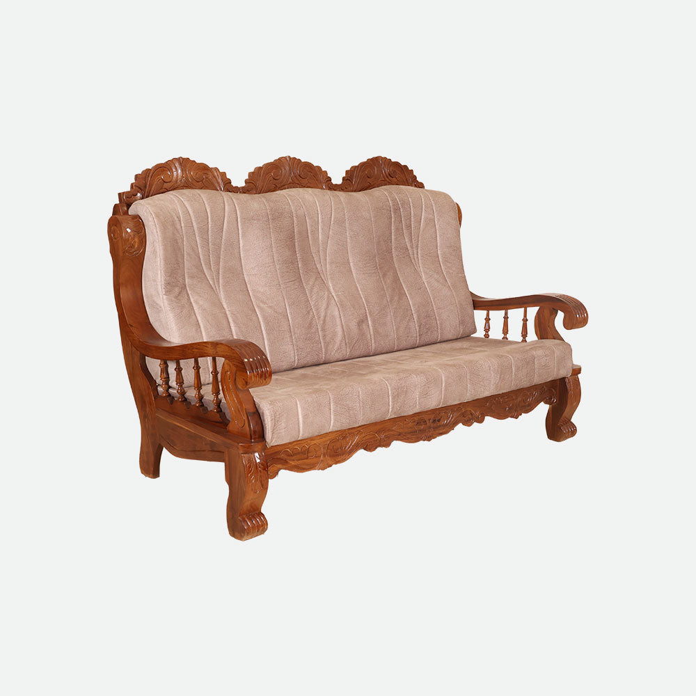 MAARK WOODEN SOFA SET (3+1+1) S-25 WCF