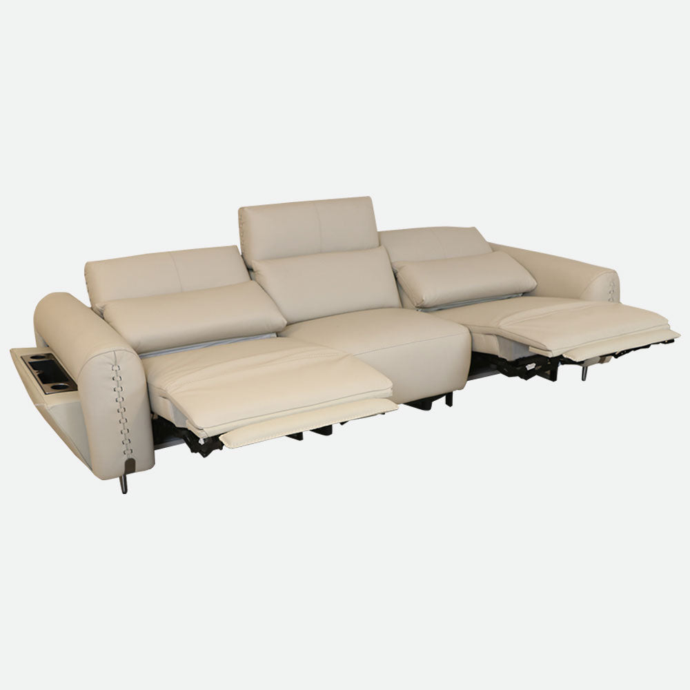 MAARK MOTORIZED RECLINER LEATHER SOFA SET (3R+2R+1R) 2A08-6194-15 BEIGE COLOUR HT