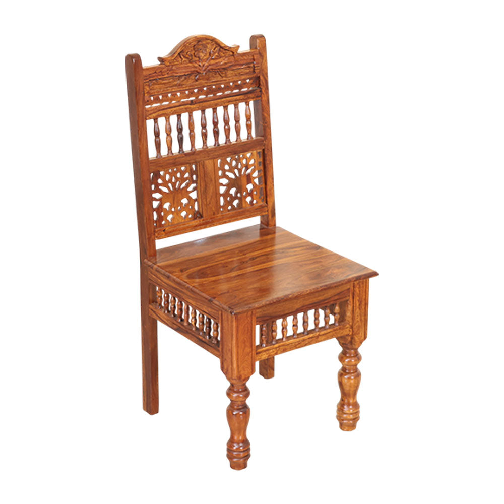 MAARK SHEESHAM WOOD 6 SEATER DINING SET (5.25*3) 1131 NATURAL FINISH SV
