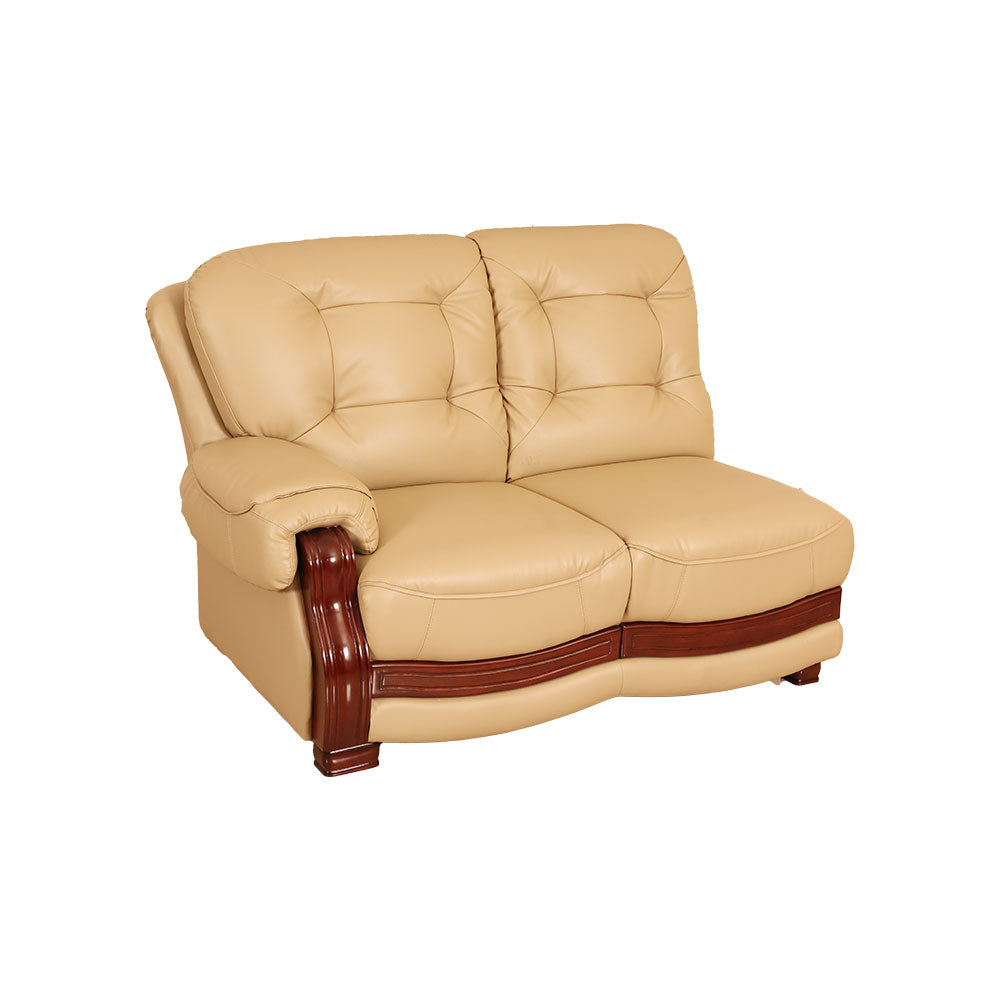 MAARK LEATHERETTE CORNER SOFA 5 SEATER DOMINGO MOCHA COLOUR HT