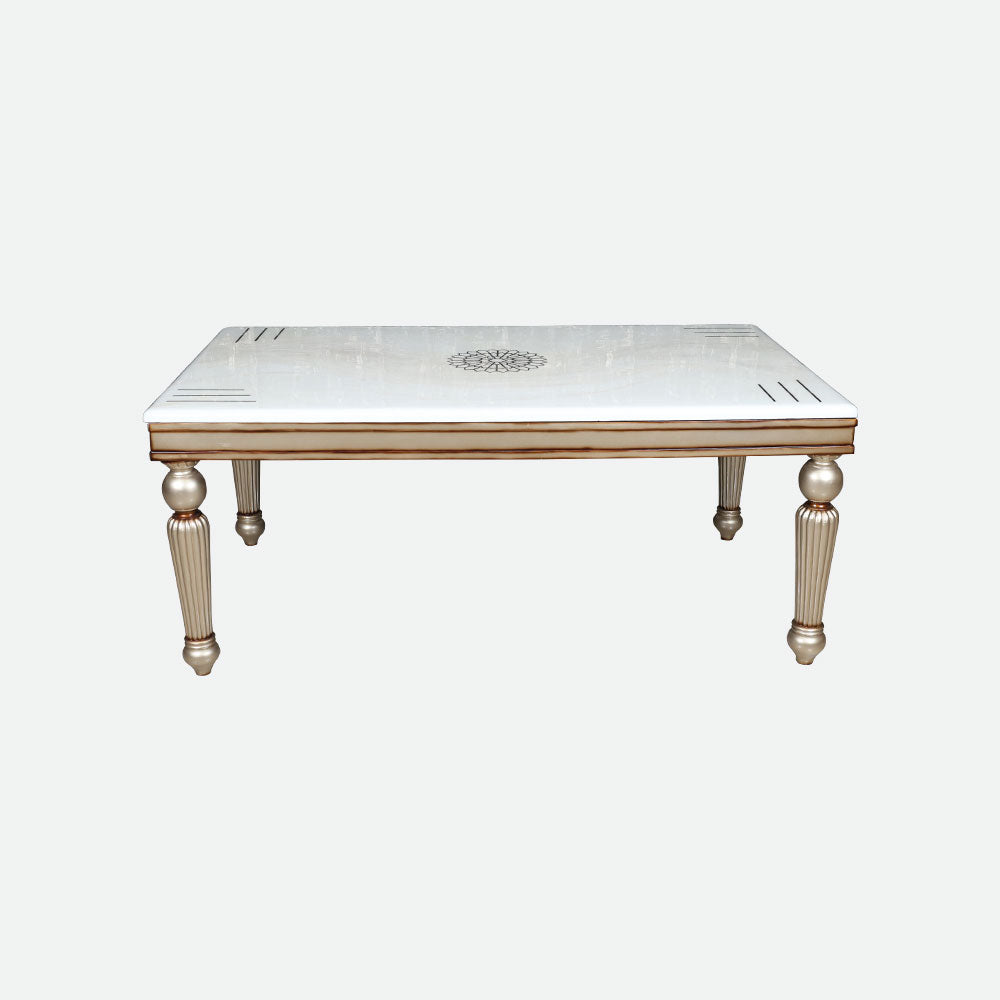 MAARK MARBLE TOP 6 SEATER DINING SET 6047 TD