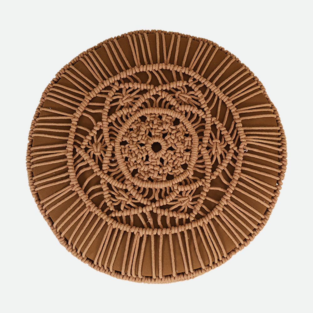 MAARK STOOL MACRAME TREANDY BROWN AO