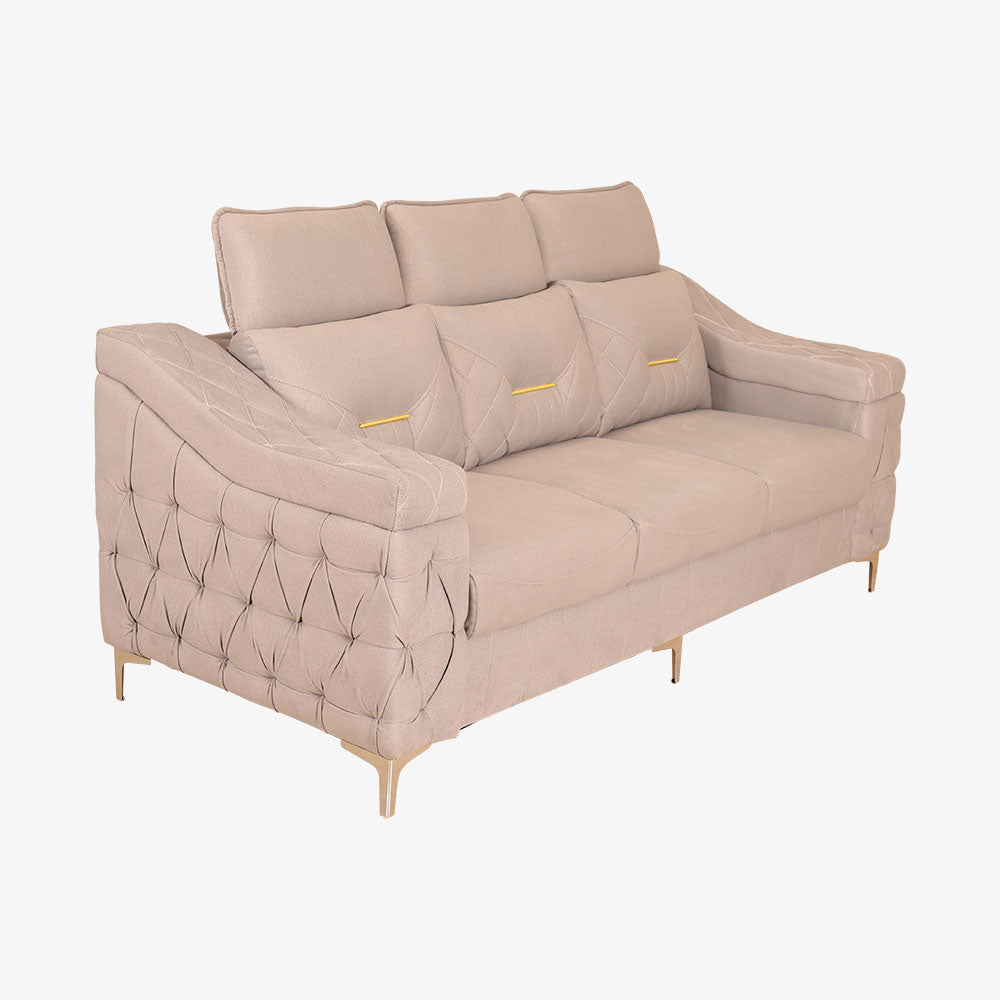 MAARK FABRIC SOFA SET (3+1+1) CAMEL BACK