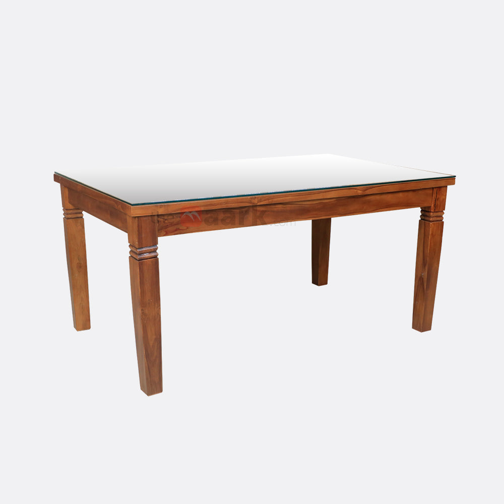 MAARK WOODEN TOP 6 SEATER DINING SET MINIMALS HT