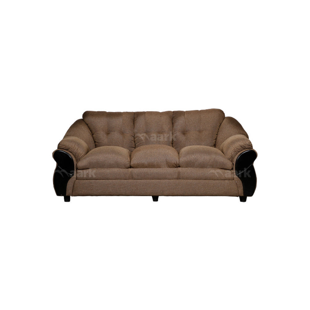 MAARK FABRIC THREE SEATER SOFA ROMANTIC BROWN COLOUR