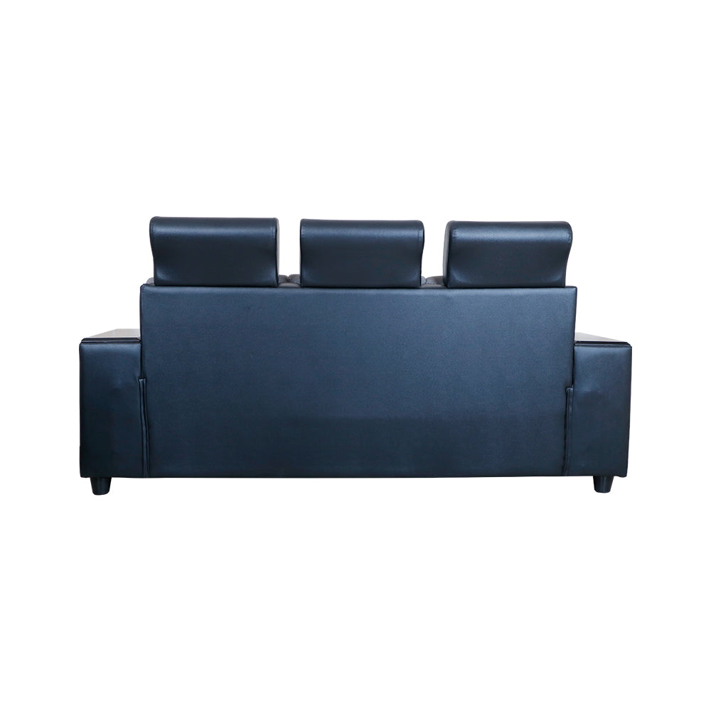 MAARK FABRIC THREE SEATER SOFA INDROYAL GRAY COLOUR