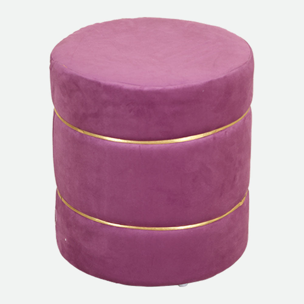 MAARK VELVET STRIPE POUF AQUA 16*16*18" AO