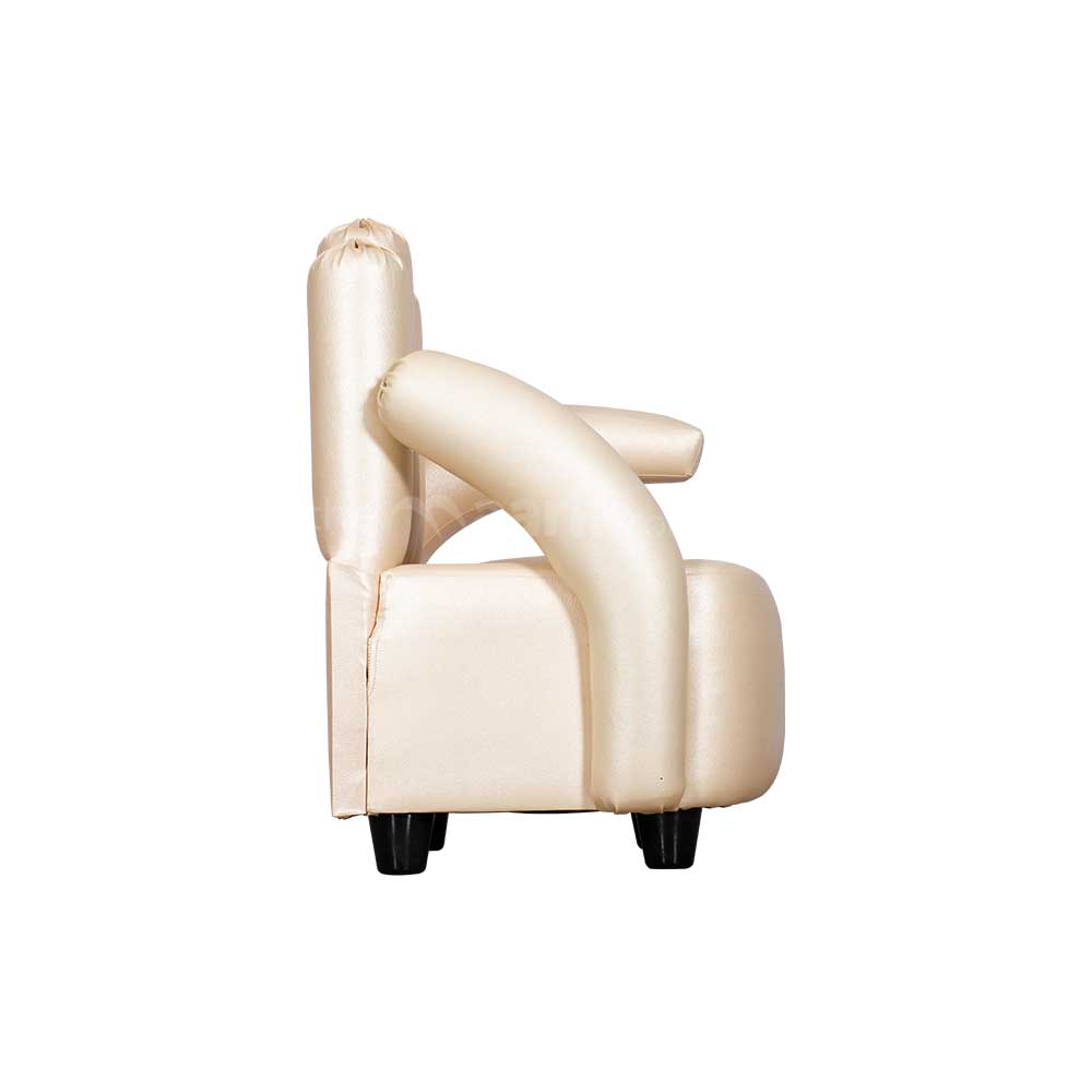 MAARK FABRIC SINGLE SEATER SOFA FINGER HALF WHITE COLOUR