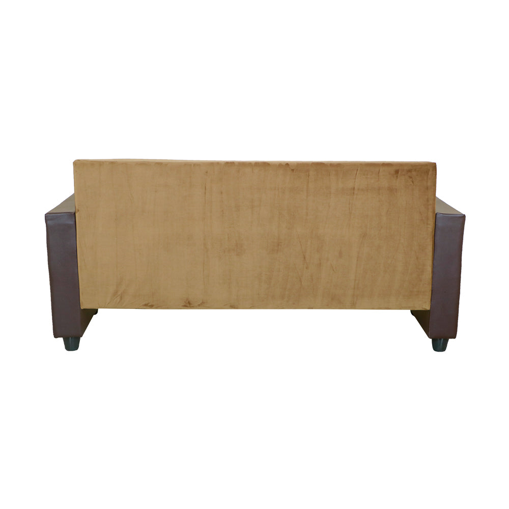 MAARK FABRIC THREE SEATER SOFA JEYAM BROWN COLOUR