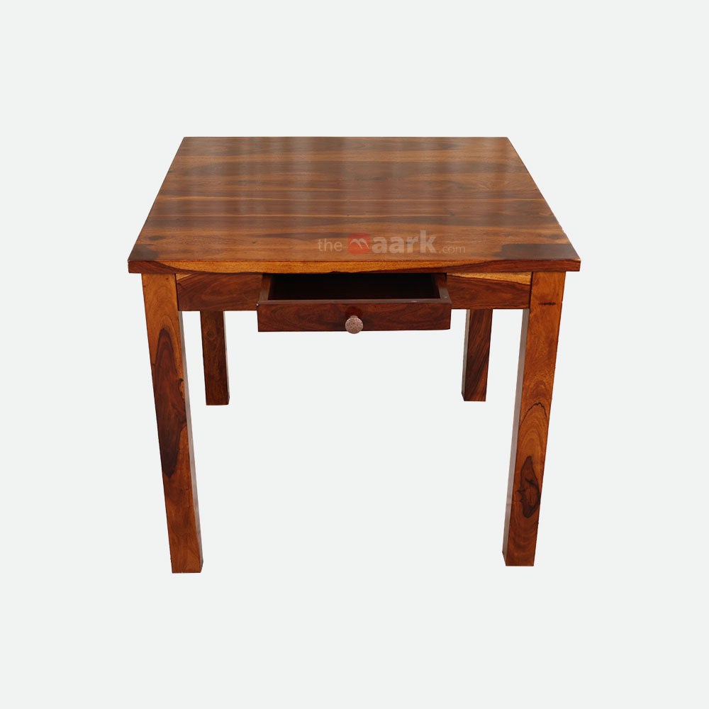 MAARK SHEESHAM WOOD 2 SEATER DINING SET (2.75*2.75) 1184 NATURAL FINISH SV