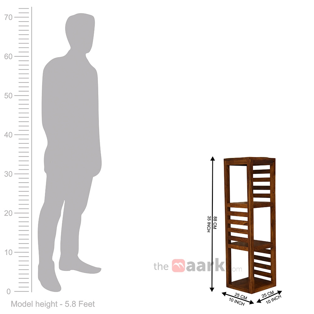 MAARK SHEESHAM WOOD BOOK SHELF 5059 NATURAL FINISH SV