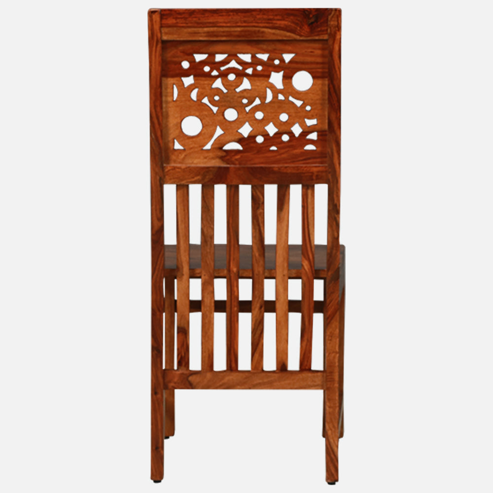 MAARK SHEESHAM WOOD 4 SEATER DINING SET (4.25*2.5) 1183 NATURAL FINISH SV