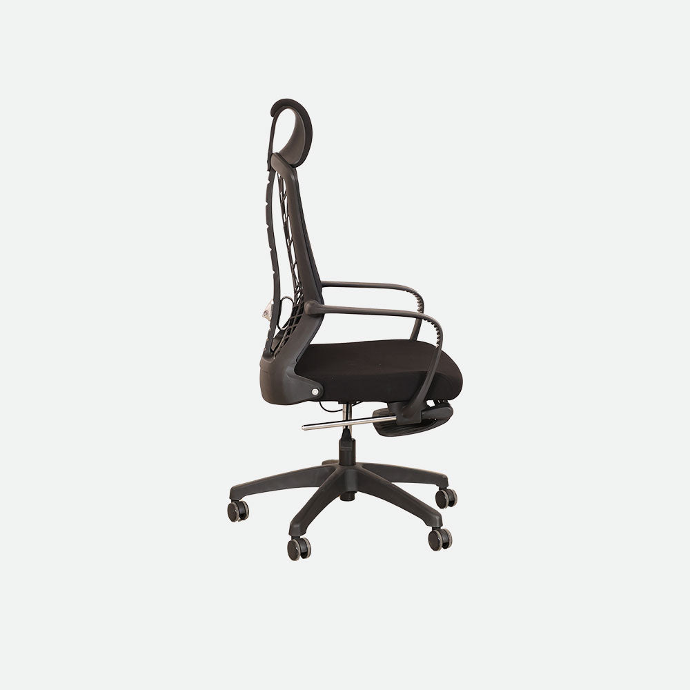 MAARK HIGH BACK OFFICE CHAIR WITH FOOTREST WY -25 BLACK COLOUR SS