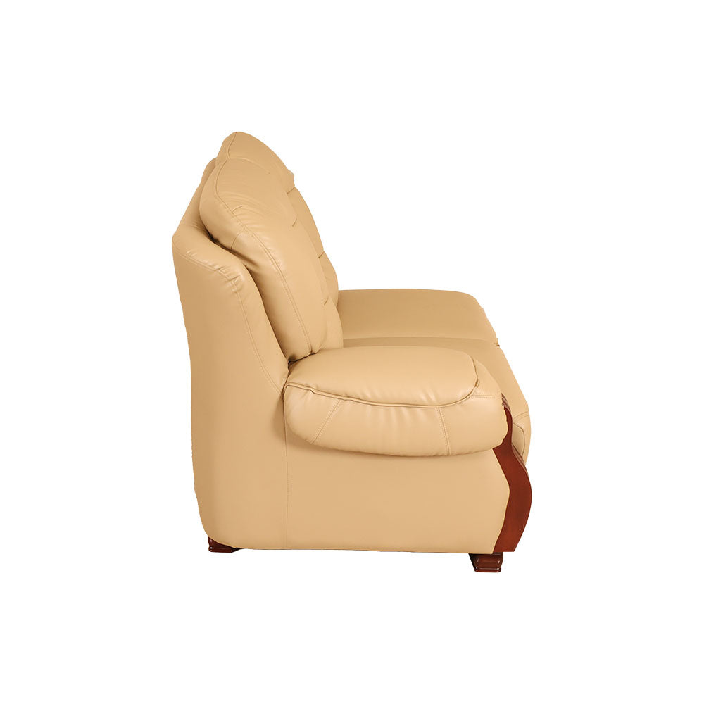 MAARK LEATHERETTE CORNER SOFA 5 SEATER DOMINGO MOCHA COLOUR HT