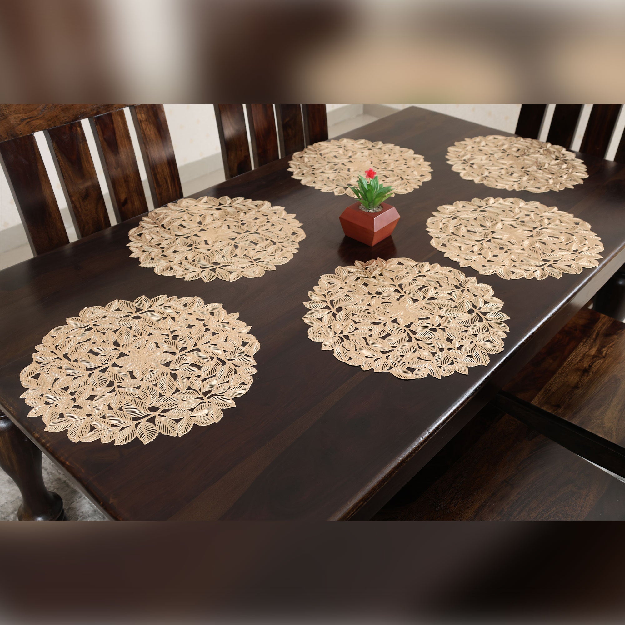 MAARK LEATHER PLACE MAT ROUND @18% CC