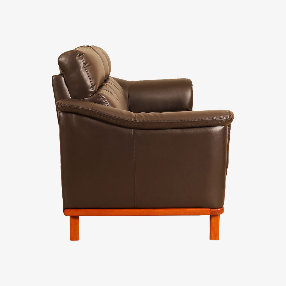 MAARK LEATHERETTE SOFA SET (3+1+1) CERMAI MAROON COLOUR HT