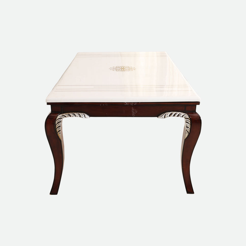 MAARK MARBLE TOP 6 SEATER DINING SET 6061 TD