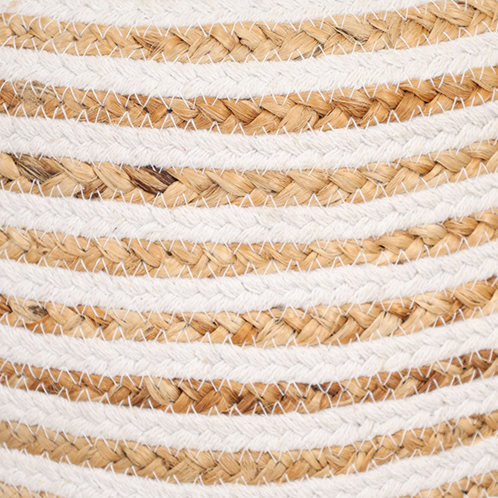 MAARK STOOL BRAIDED JUTE TWIN NATURAL & GOLDEN AO