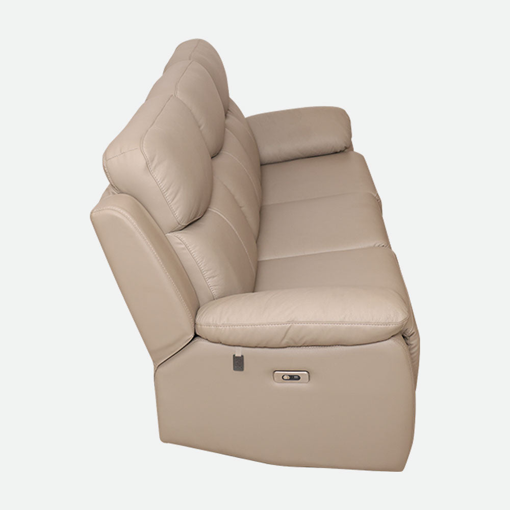 MAARK MOTORIZED RECLINER LEATHER SOFA SET (3R+2R) 1406-COFFEE HT
