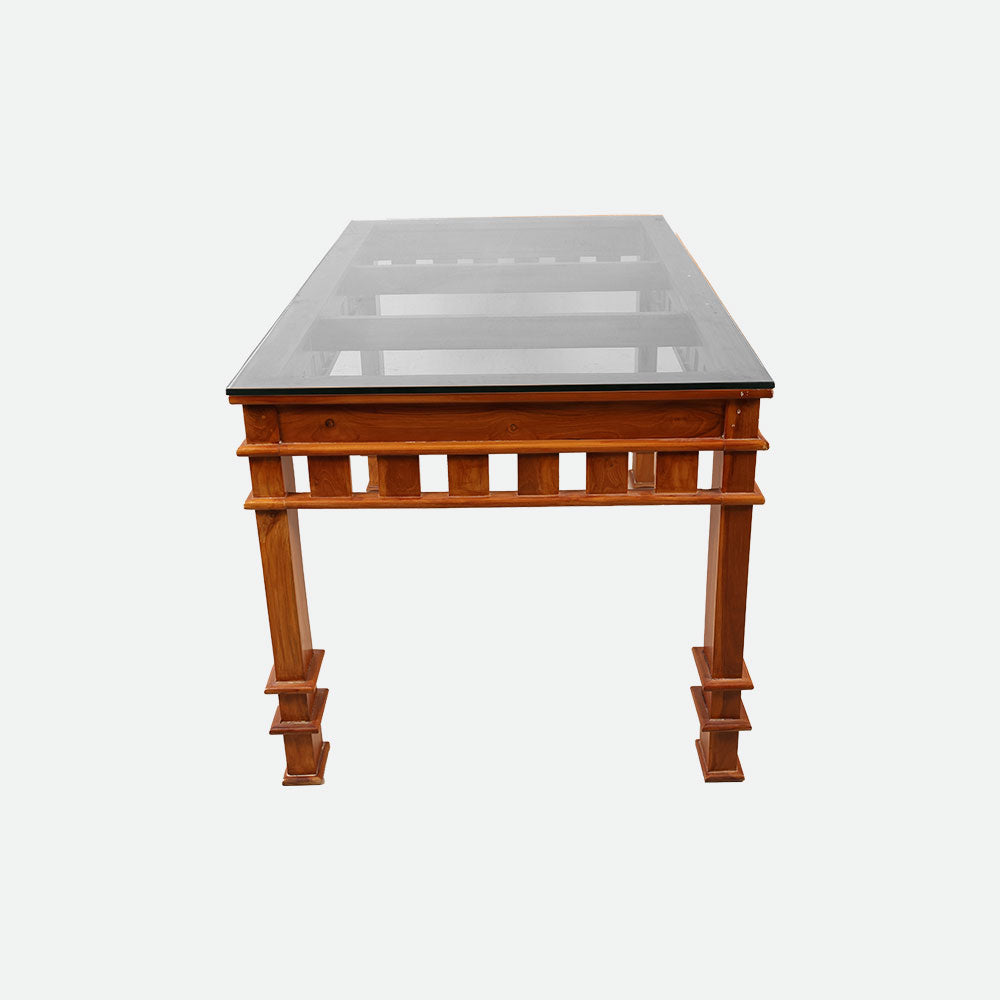 MAARK GLASS TOP 6 SEATER DINING SET D414 DC