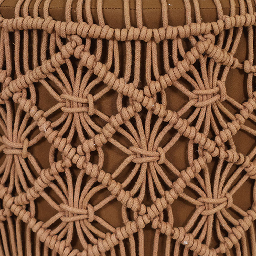 MAARK STOOL MACRAME TREANDY BROWN AO