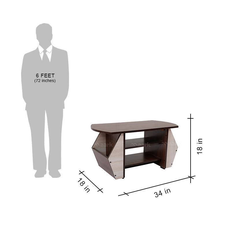 MAARK WOODEN FINISH MAGAZINE COFFEE TABLE