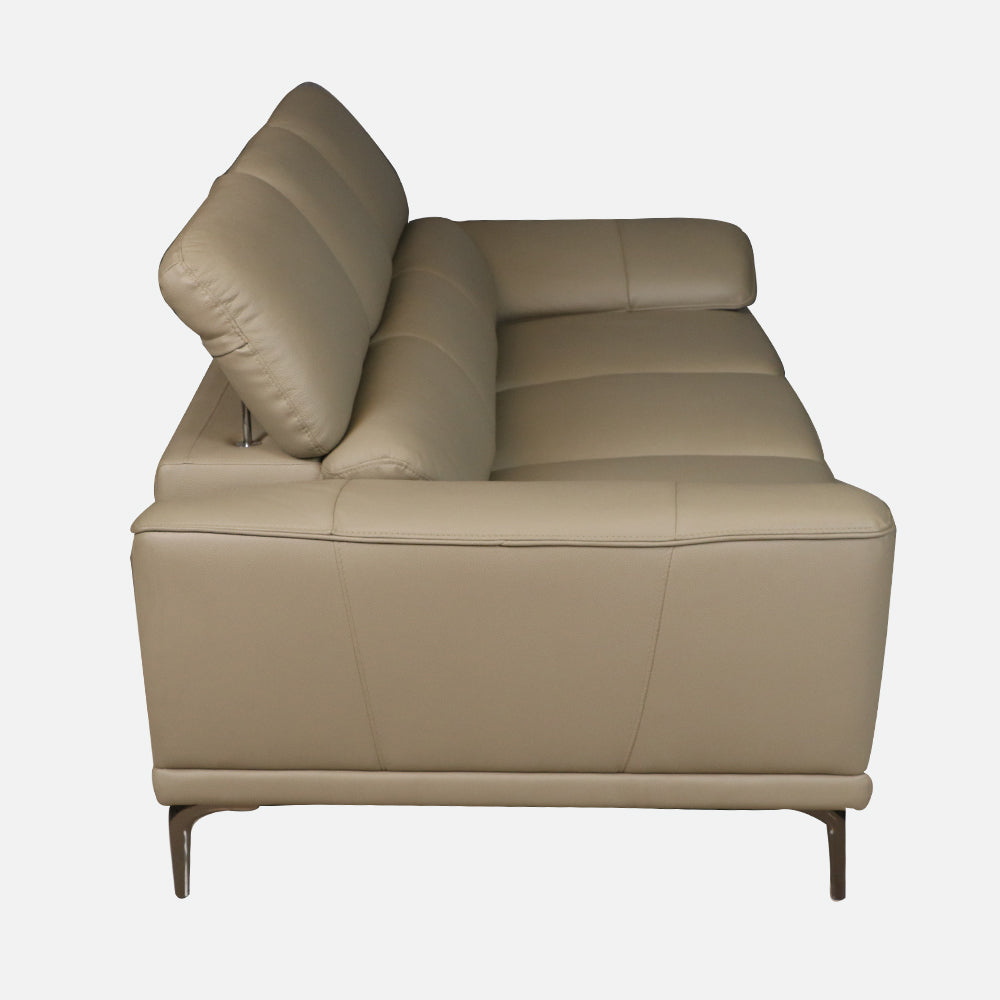 MAARK LEATHER TWO SEATER SOFA 7079 MOCHA COLOUR HT