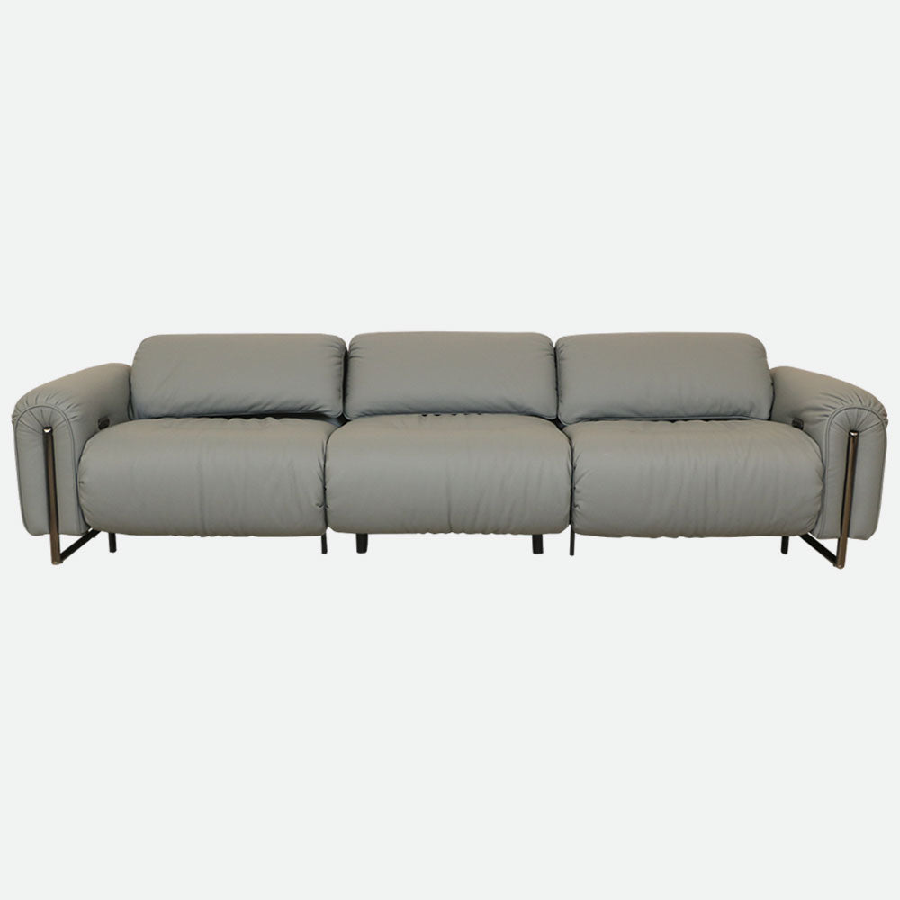 MAARK MOTORIZED RECLINER LEATHER SOFA SET (3R+2R) 2A13-6194-829 GRAY BLUE COLOUR HT